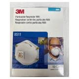 MSRP $200 = 4 Boxes (40 Masks Total) NEW 3M 8511 N95 Particulate Respirators Masks *COOL FLOW Valve – Adjustable M-Noseclip, Braided Straps for Secure Fit – Designed for Hot, Dusty Jobs: Sanding, 