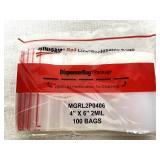 NEW Case Minigrip Red Line Reclosable Poly Bags – 4"x6", 2-Mil Thick, 1,000 Bags/Case – Durable, Easy-to-Use Red Zipper – Ideal for Small Parts, Crafts, Food Storage & Organization