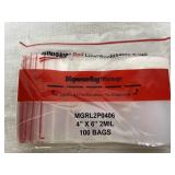 NEW Case Minigrip Red Line Reclosable Poly Bags – 4"x6", 2-Mil Thick, 1,000 Bags/Case – Durable, Easy-to-Use Red Zipper – Ideal for Small Parts, Crafts, Food Storage & Organization