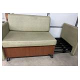 MSRP $4800 Steelcase X-TENZ Mobile Convertible Healthcare Modular Sleeper Loveseat Chair - Excellent Condition! Perfect For Entertaining Overnight Guests & Studio Apartments!