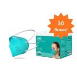 NEW BYD N95 Particulate Respirators – 30 Boxes of 20 Masks – NIOSH Approved 95%+ Filtration Efficiency Against Solid & Liquid Aerosols – Foldable Non-Sterile Design with 4-Point Elastic Stra