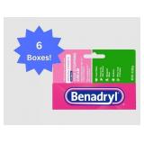 Lot of 6 NEW Benadryl 1 oz. Original Strength Itch Stopping Cream - Diphenhydramine HCI 1% Topical Analgesic - Zinc Acetate 0.1% Skin Protectant - For Insect Bites, Poison Ivy, Sunburn, and Minor Cuts