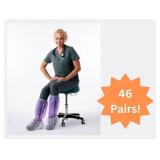 MSRP $500 Bulk Lot (46 Pairs) Sloan Medical STA-DRI Knee-High Protective Covers KH-450 Non-Skid Sole W/Heat-Sealed Seams Prevents Leaking, 2 mil polyethylene can be worn for long periods without teari