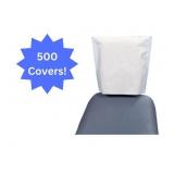 NEW 1 Case (500 Covers) Medicom 3017 SafeBasics Tissue/Poly Salon Massage Head Rest Covers – Hygienic, Disposable Protection For Headrests – Perfect For Clinics, Spas, And Salons – NEW In Box