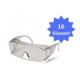 Lot of 16 NEW Pyramex Solo Jumbo Lightweight Safety Glasses Clear Lens - prescription glass wearers rejoice! These Jumbo Goggles are on the market for you! Oversized lenses & extended frame width 