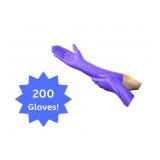 MSRP $300 = 4 Boxes (200 gloves) HALYARD Purple Nitrile MAX Exam Gloves, TEXTURED PALM & FINGERTIPS!!!, Powder-Free, Puncture Resistant THICK 11.8 mil, Extended 16" Cuff, X-Large *maximum protecti