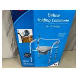 New Deluxe Folding Handicap / Mobility Commode