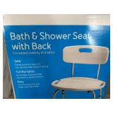 New Carex Bath and Shower Seat with Back
