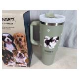 New Serengeti Vacuum Insulated Stainless Steel Tumbler with Lid - Shih Tzu Dog
