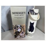 New Serengeti Vacuum Insulated Stainless Steel Water Bottle - Black Cat