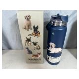 New Serengeti Vacuum Insulated Stainless Steel Water Bottle - Yellow Lab Dog