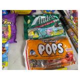 Assorted Candy, Dubble Bubble, Andes Mints, Candy Blox, Tootsie Pops, and More