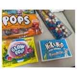 Assorted Candy, Dubble Bubble, Andes Mints, Candy Blox, Tootsie Pops, and More