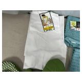 Assorted New Kitchen Towels, Pot Holders, Apron, Dish Cloths, and More