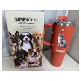 New Serengeti Vacuum Insulated Stainless Steel Tumbler with Lid - Tabby Cat