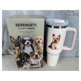 New Serengeti Vacuum Insulated Stainless Steel Tumbler with Lid - Yorkie Dog