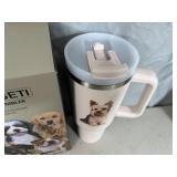 New Serengeti Vacuum Insulated Stainless Steel Tumbler with Lid - Yorkie Dog