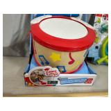 3 New Hape Toys, Drum, Bath Fishing Set, Nature Net