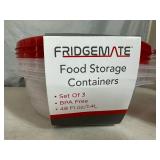 6 New Fridgemate Food Storage Containers