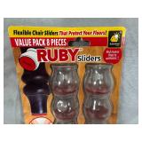 New 8 Pack of Ruby Chair Sliders