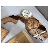 Assorted New Florida Themed Bamboo Coasters, Cutting Boards, Serving Board