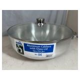 New Scratch and Dent 13 Quart Aluminum Caldero Pan with Lid