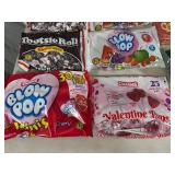 Assorted Candy, Blow Pops, Tootsie Rolls, Suckers, Andes Mints, and More