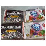 Assorted Candy, Blow Pops, Tootsie Rolls, Suckers, Andes Mints, and More