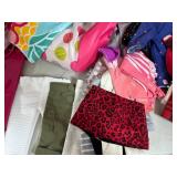 Assorted Toys, Doll Clothing, High Chair, and More