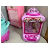 Large Lot of Toys, Dog Houses, Claw Game, Suitcase, Blanket, and More