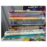 Large Lot of Toys, Games, Car Tracks, Books, and More