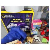 Large Lot of Toys, Games, Car Tracks, Books, and More