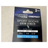 2 New Pairs Copper Fit Energy Sport Socks