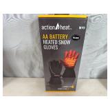 New Pair of Action Heat Battery Heated Winter Gloves - Women