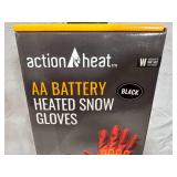 New Pair of Action Heat Battery Heated Winter Gloves - Women