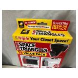 New Pack of 18 Ruby Space Triangles For Closet Organization