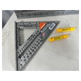 New Swanson 12 inch Speed Square, 7 inch Speed Square and 2 Line Levels