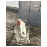 Plastic Plano Tackle Box with 5 Fishing Lures & Knife Sharpener - L&S Spin Mirror Lure - Lazy Ike 3 - Mercoy Mercury Minnow Fishing Lure - X5