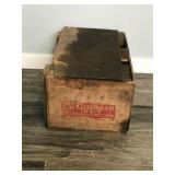 Vintage Wooden Box with Hatched Door - Digiorgio Fruit Corporation