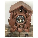 Vintage West Germany Cuckoo Clock - Had Elk Head - Rabbit and Bird - see description for more info