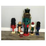 Lot of 6 Collectible Wooden Nut Crackers