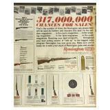 Collectible Double Sided Remington Poster - Illustration “Near Miss” was done by artist Robert Kuhn