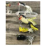 Lot of 10 Hula Popper Fishing Lures