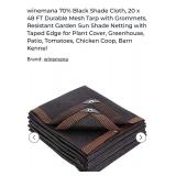 4 Sealed Bags of Winemana 70% Black Shade Cloth  - First Picture is just an Example of What it is out of the bag - not sure if the description is exactly what’s in these bags