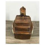 Brown Toot Toot Tugboat Vintage Cookie Jar 1950s By Treasure Craft