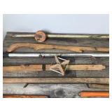 Large Lot of Vintage Ice Fishing Rods and More