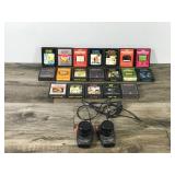 19 - Atari Video Games & 2 Paddle Controllers - see description for more info