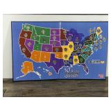 50 STATE QUARTERS COLLECTORS MAP - University Games 1999-2008 - Missing Arizona, New Mexico, Alaska and Oklahoma