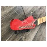 Red & Black Electric Guitar - Not sure the brand but I believe it says Jennifer on the head of guitar