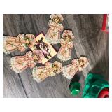 Lot of Christmas Items - Ornaments - Candles - Candle Holders - Lenox Coffee Thermos - Precious Moments Lighted House - Christmas Tags - Figurines and More